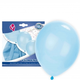 Confezione da 10 palloncini blu HAPPY BIRTHDAY BABY BOY HAPPY