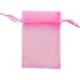 Borsa in organza rosa bubble gum 9x15