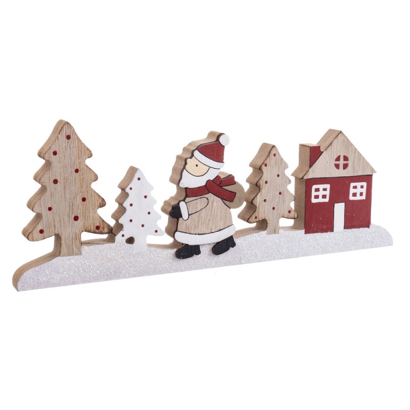 Supporto per la casa di babbo natale in legno 1 80 x 28 x 10 50 cm