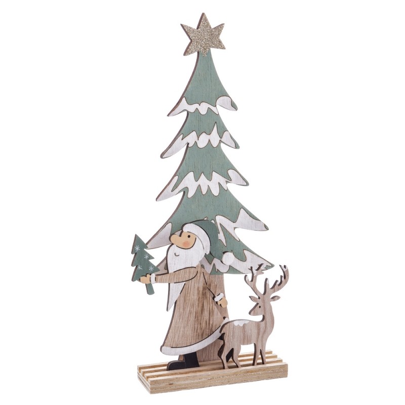 Supporto per albero di babbo natale in legno 12 x 30 cm