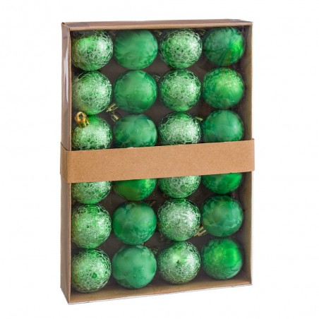 S 24 palline d acqua in plastica verde 4 x 4 x 4 cm