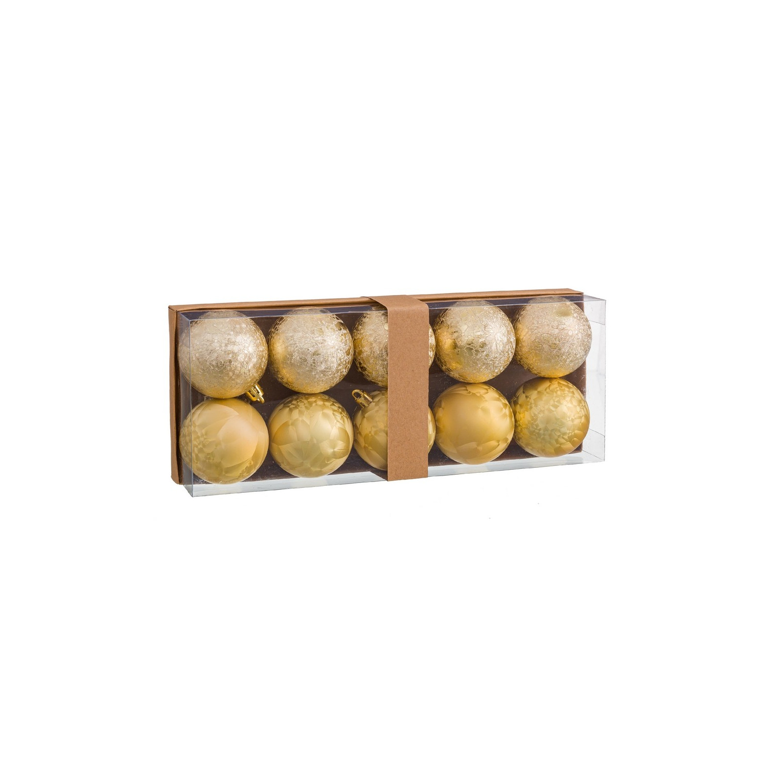 S 10 palline d acqua in plastica oro 6 x 6 x 6 cm