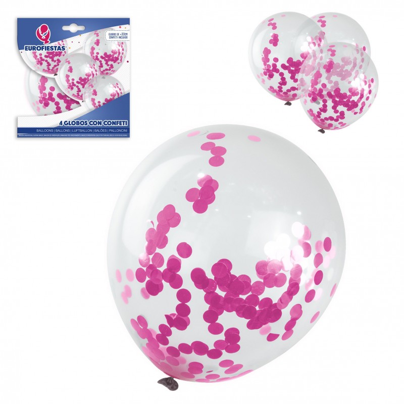 Confezione Di Palloncini A Fiori Bianchi E Rosa