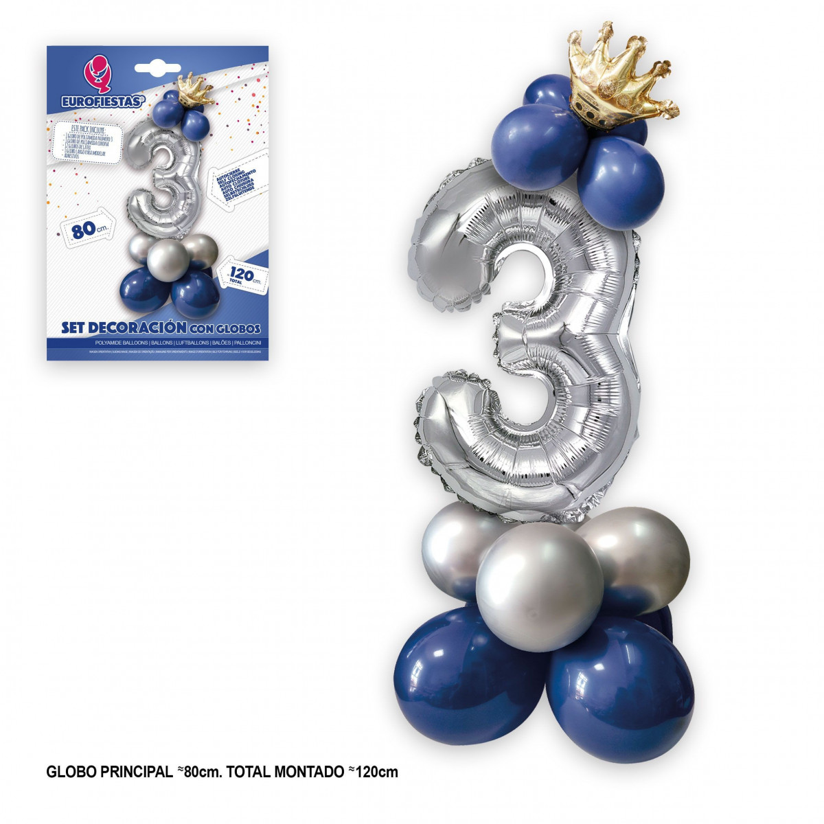 Palloncino foil Numero “6” Argento