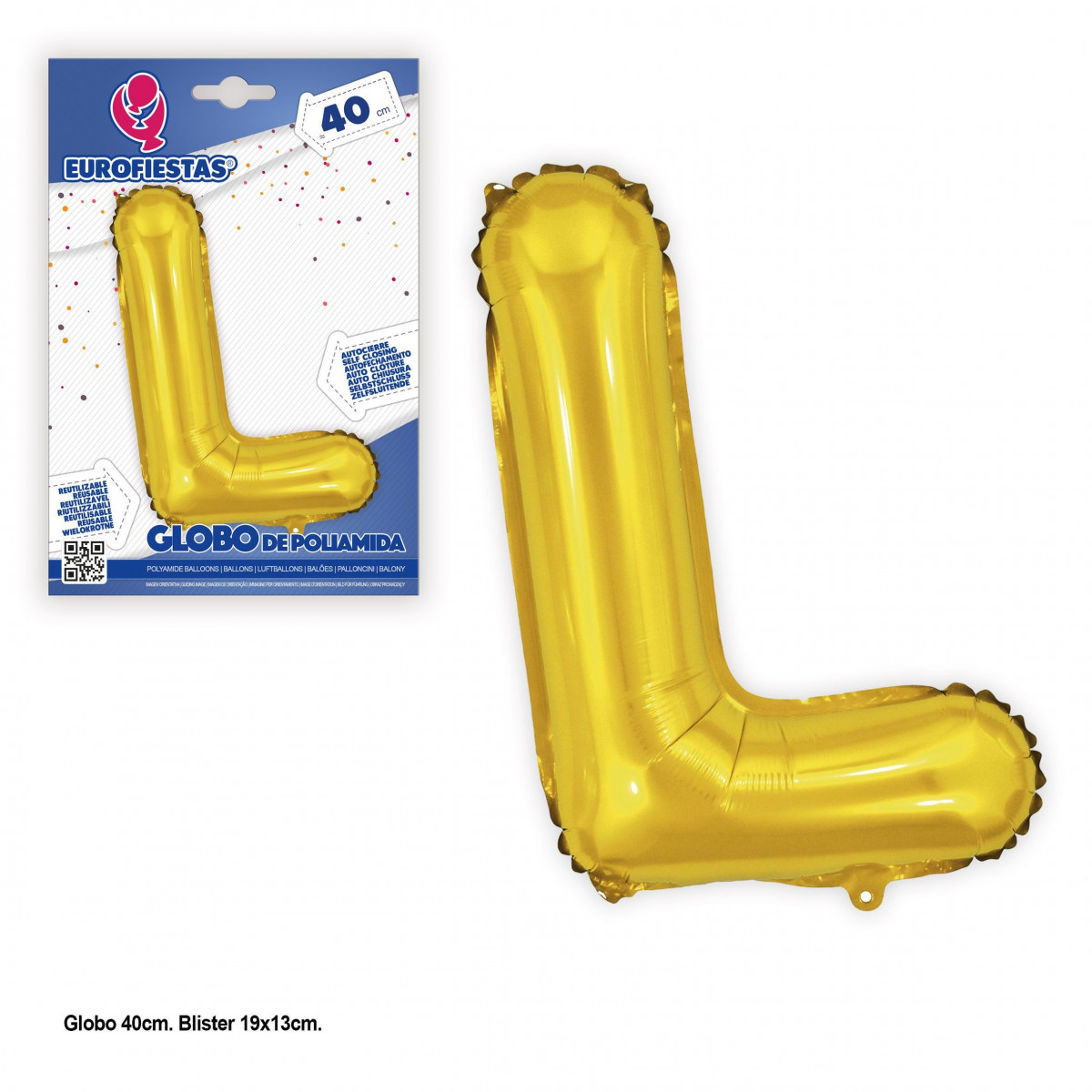 Palloncino in poliammide 40cm.oro lucido l