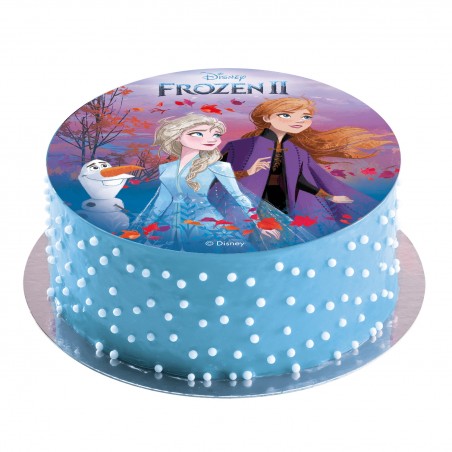 Disco Di Cialda Per Torta Autunnale Frozen Ii Da 20 Cm