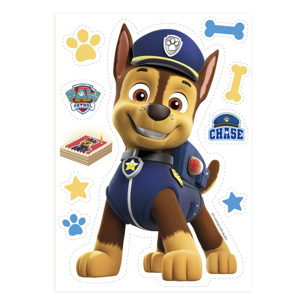 Cialda Paw Patrol, topper da 20 cm, per torte di compleanno