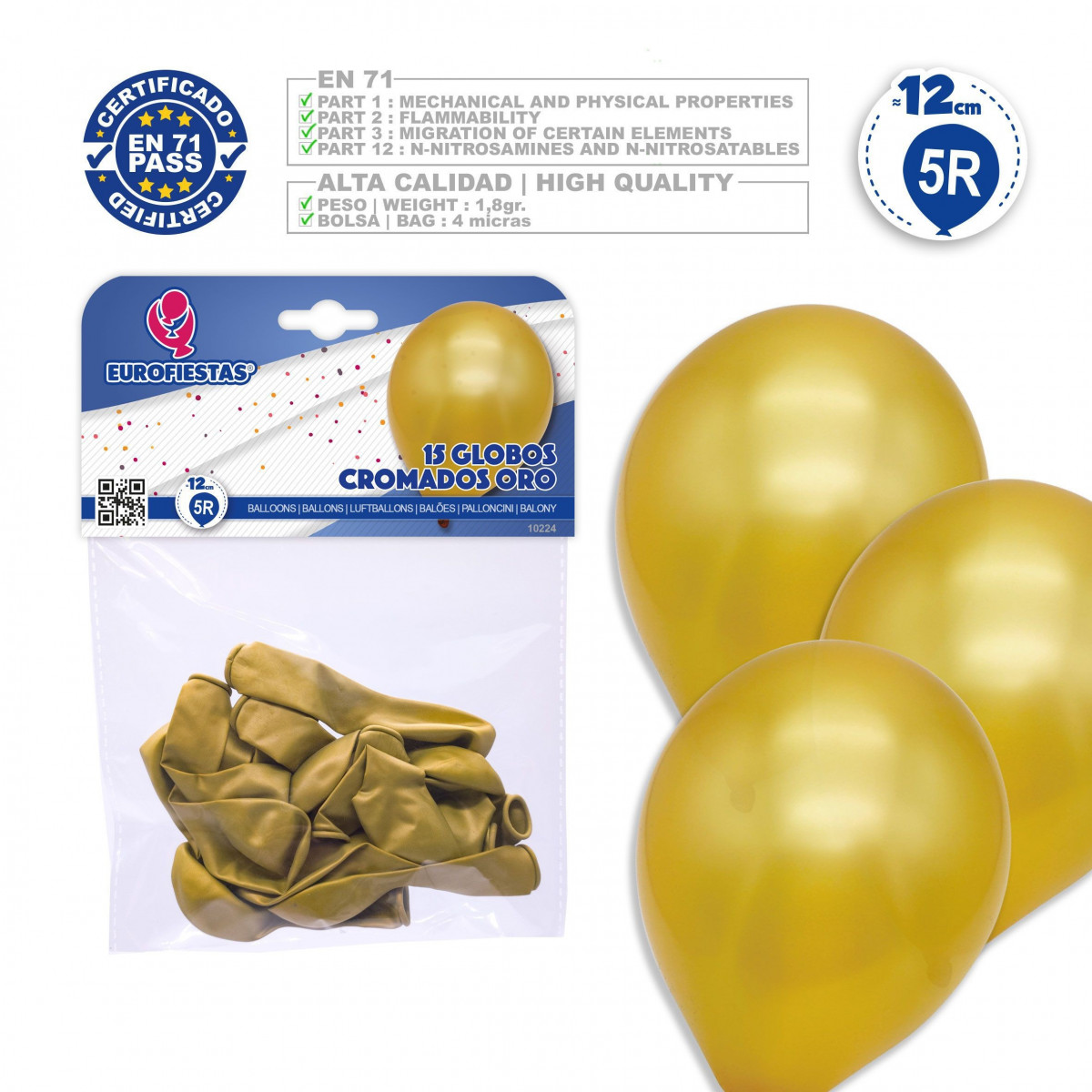 Palloncini 5R 15 Oro Cromato