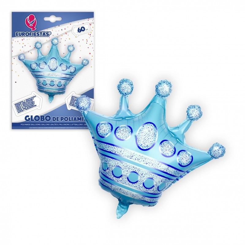 Corona di palloncini in poliammide 60cm azzurro