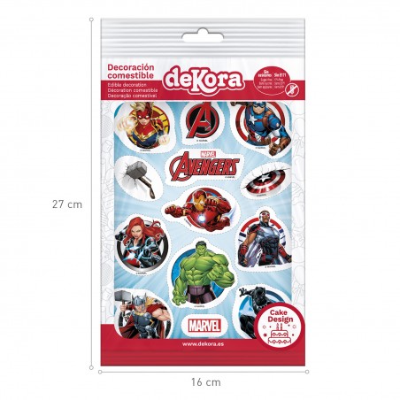 Decorazione commestibile per torte e cupcake di avengers