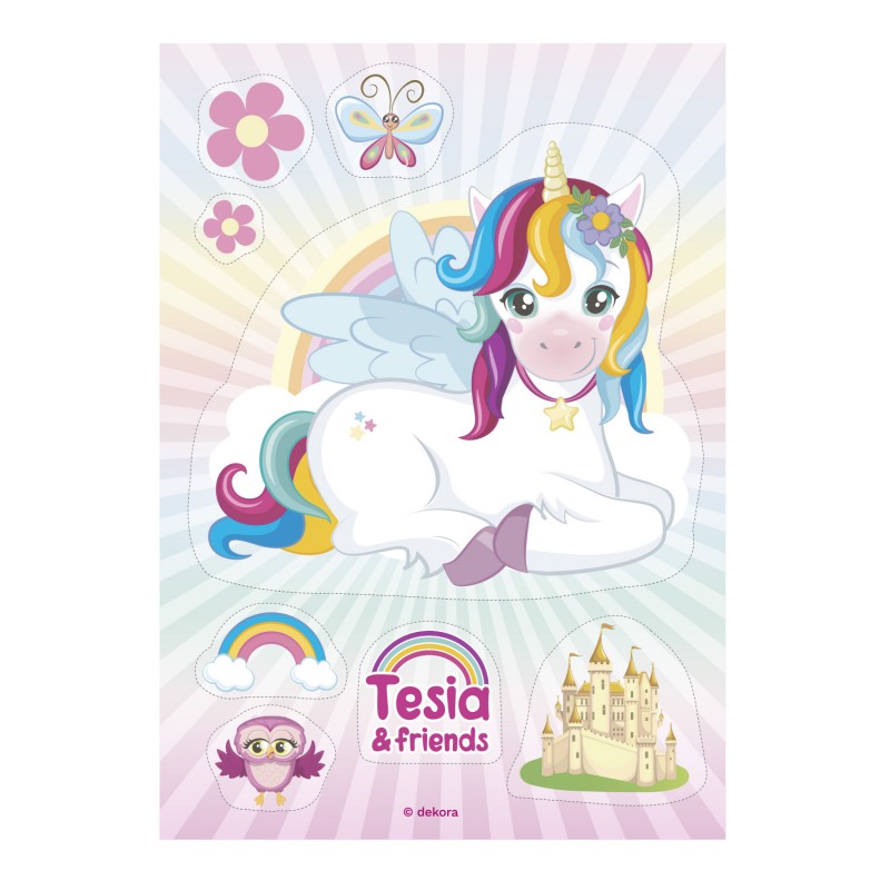 Wafer silhouette con tessia unicorn design