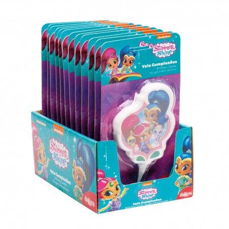 Candela per torta di compleanno shimmer and shine