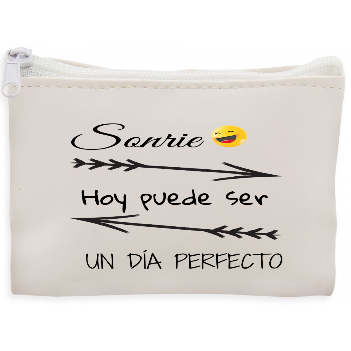 Borsa tascabile bianca con frase motivazionale