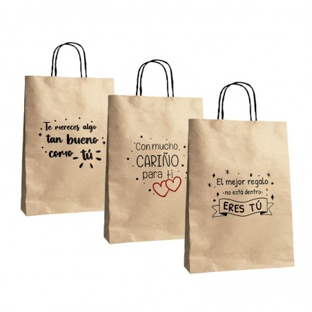 Set di 50 sacchetti rossi in carta kraft con manici – 20 x 10 x 29,2 cm –  Borsa per la spesa/confezione regalo per compleanno, Natale, matrimonio. :  : Casa e cucina