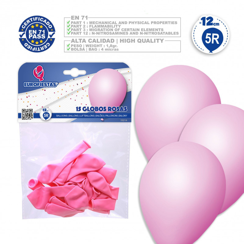 Palloncini 5r 15 rosa