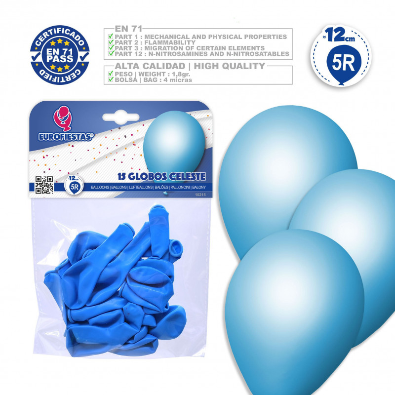 Palloncini 5r 15 azzurri