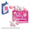 Poster in stoffa con palloncini fucsia