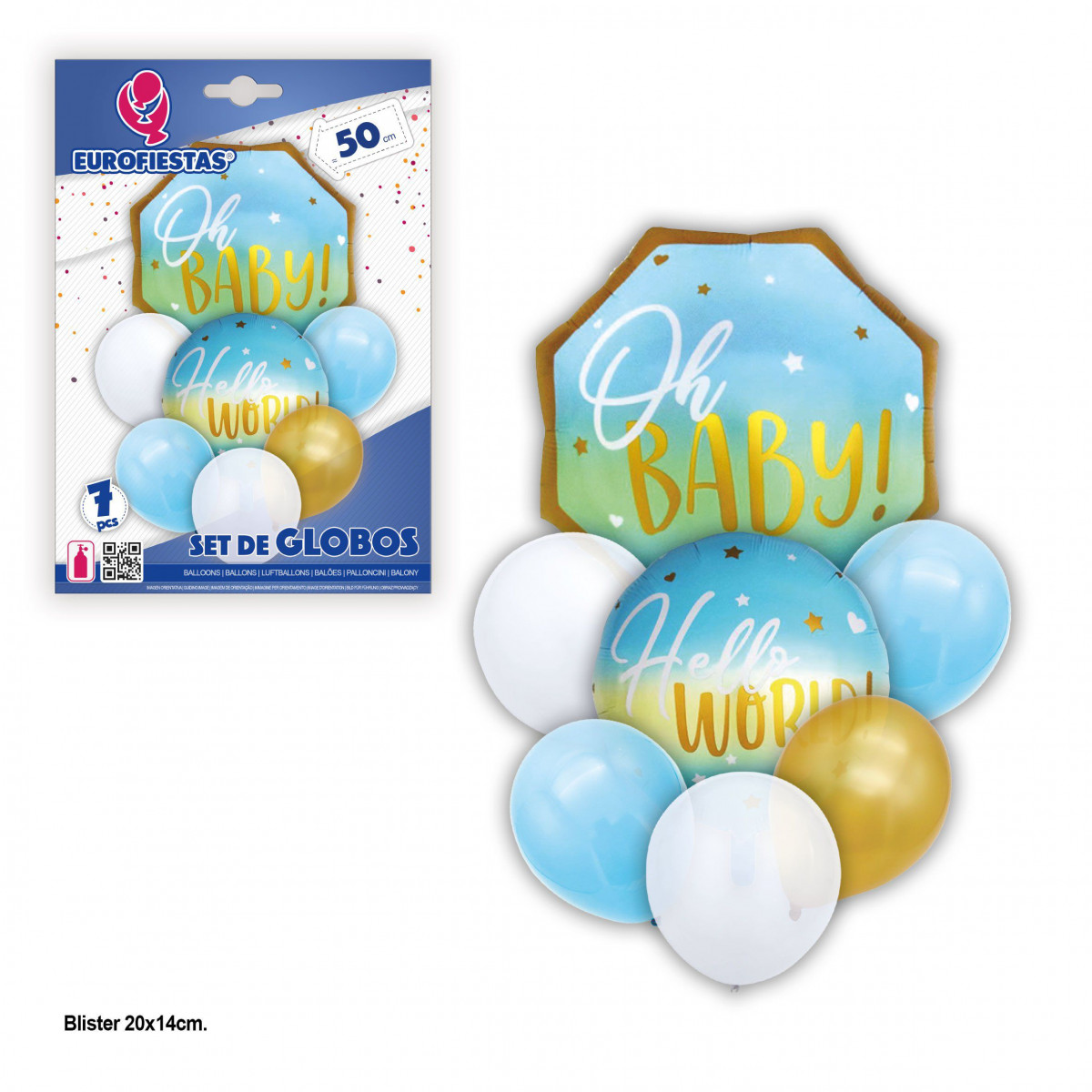 Oh tesoro, ciao set di palloncini blu mondo