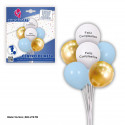 Palloncini di buon compleanno impostati bianco blu oro