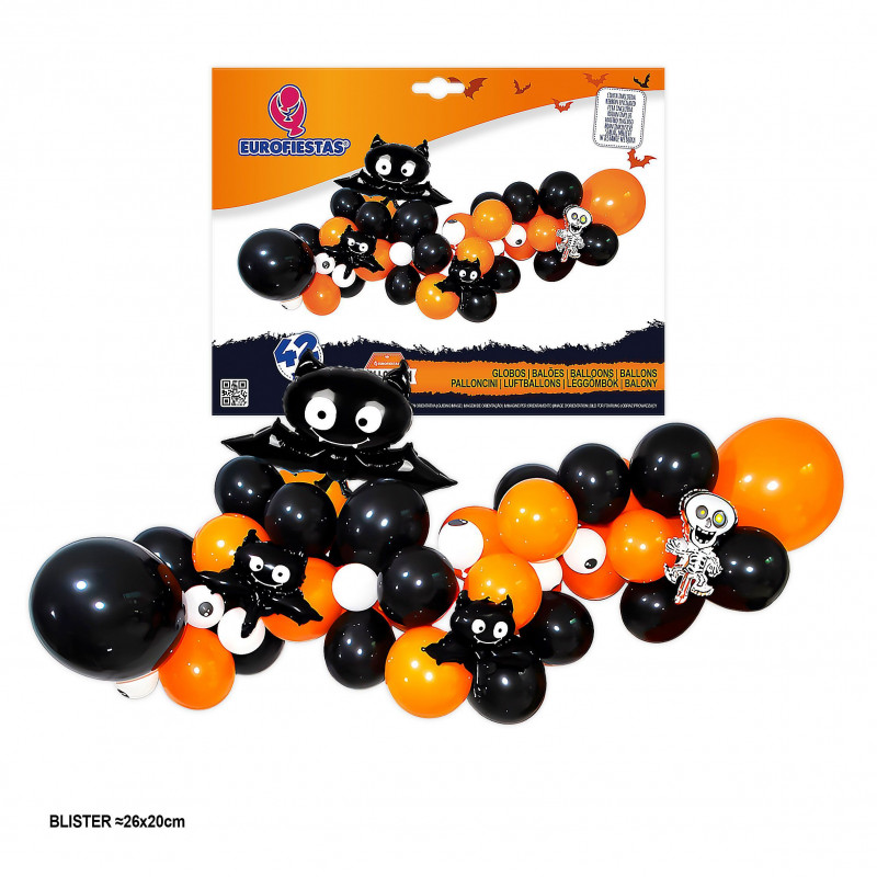 Pipistrello 42pz nuvola di palloncini Halloween