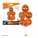 Albero di palloncini Halloween 6pz zucche e ragni