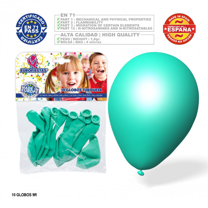 Palloncino color Tiffany 9r 10 unità