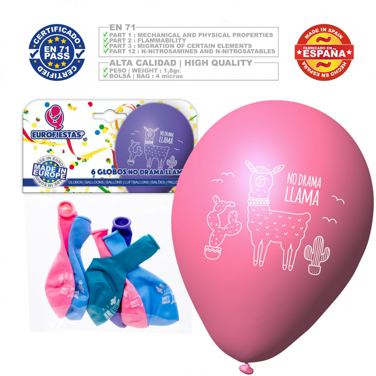 Palloncini fiamma 6 assortiti