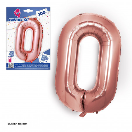 Palloncino foil oro rosa 1m n°0