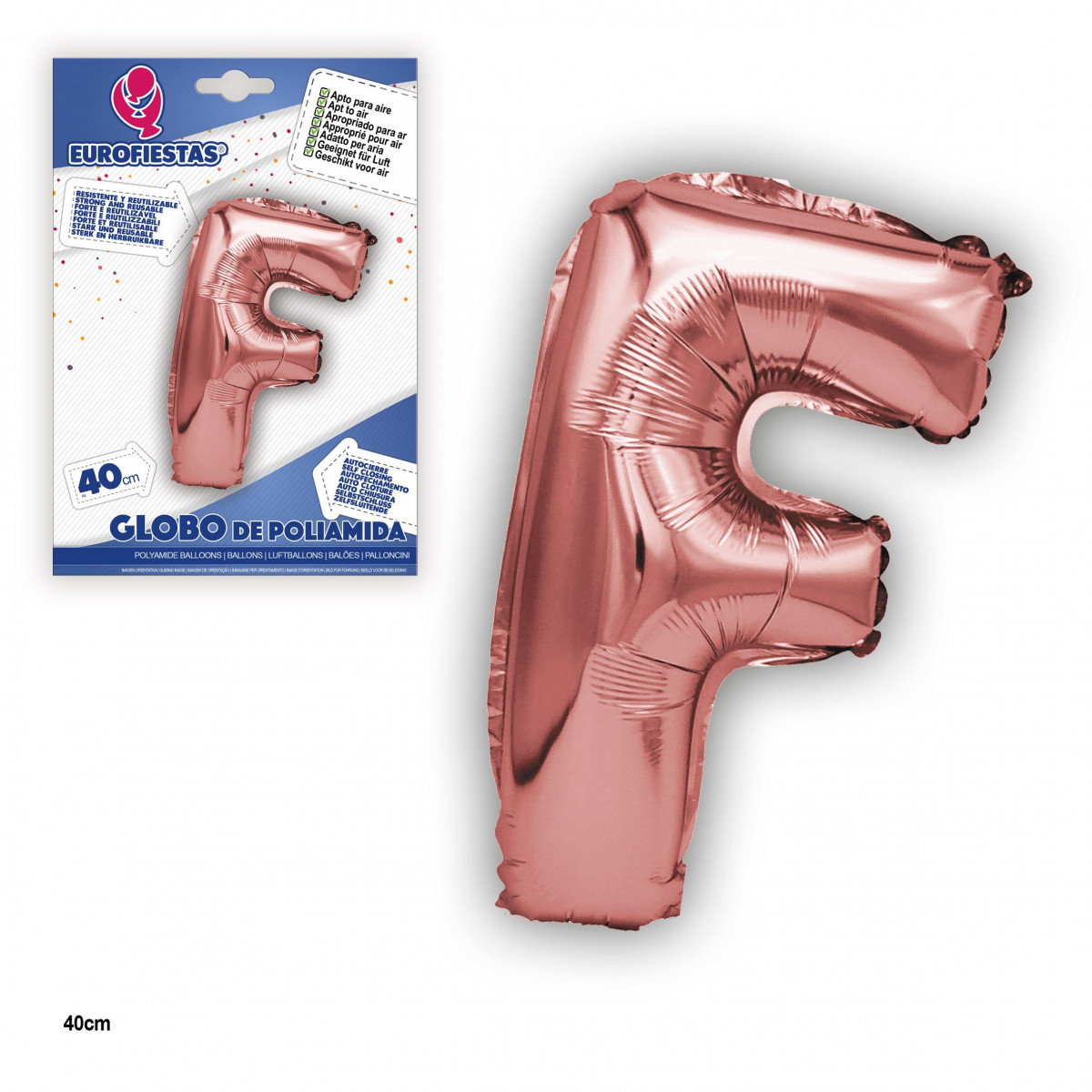 Palloncino foil oro rosa 40cm f