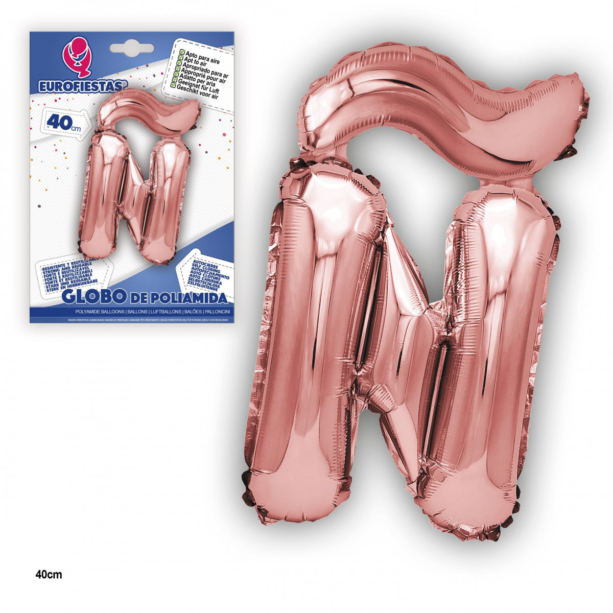 Palloncino foil oro rosa 40 cm ñ