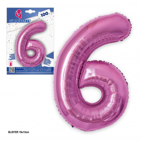 Palloncino foil 1m fucsia 6