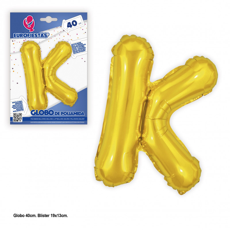 Palloncino foil 40cm.glitter oro k