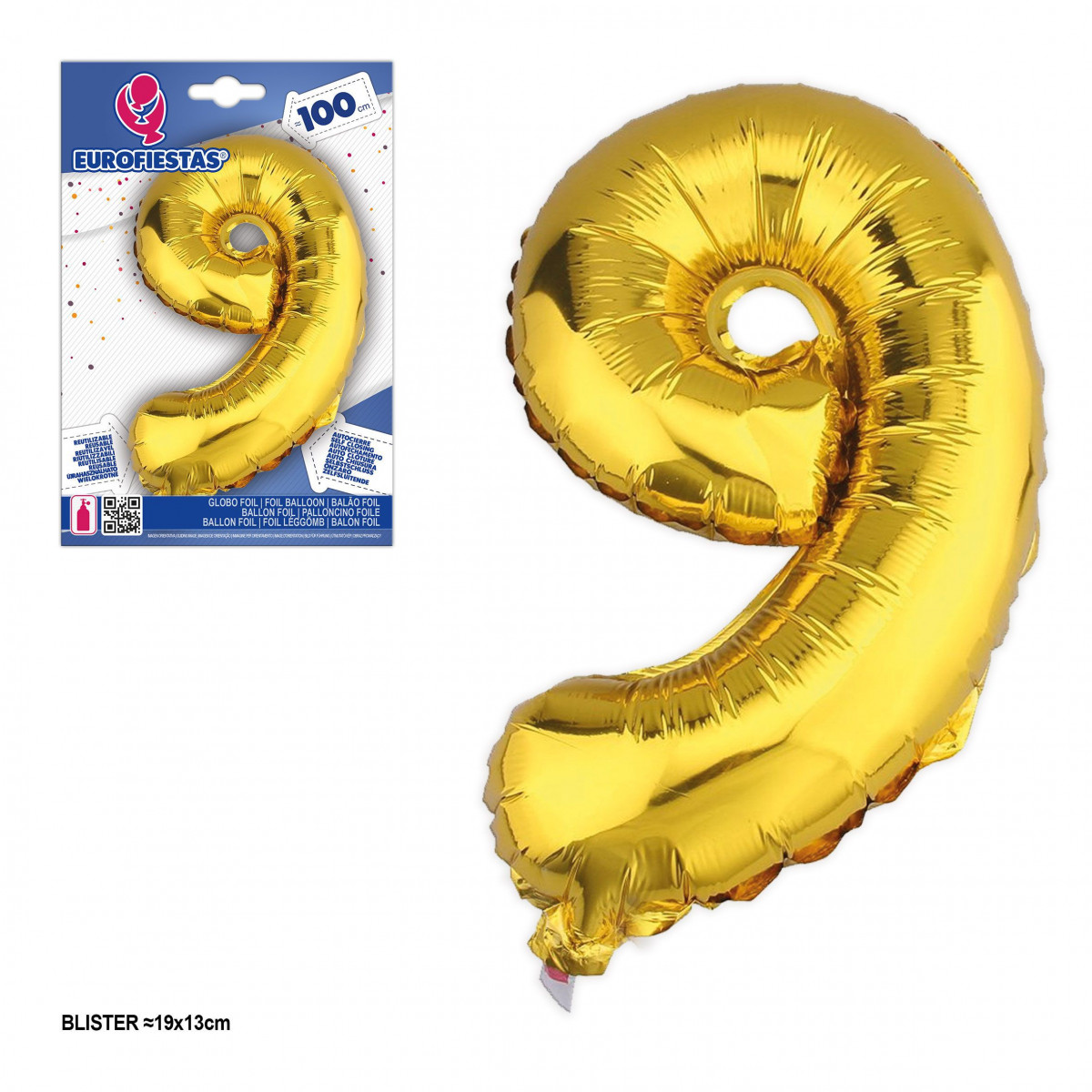 Palloncini foil 1m 9 oro