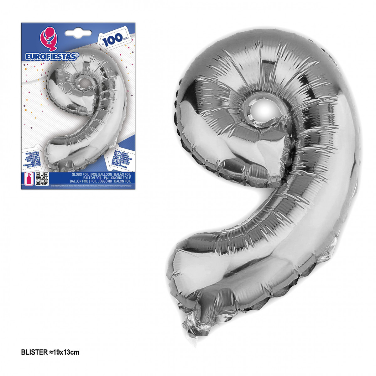 Palloncini foil 1m 9 argento