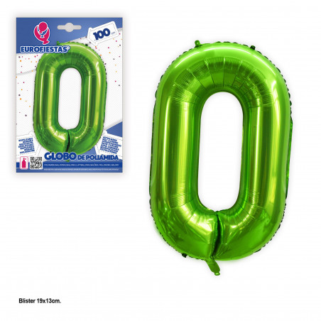 Palloncino foil 1m verde n°0