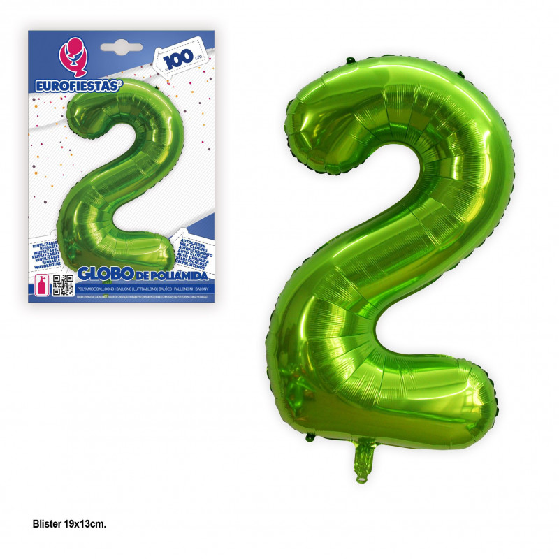 Palloncino foil 1m verde n°2