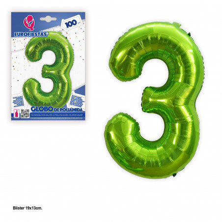 Palloncino foil 1m verde n°3