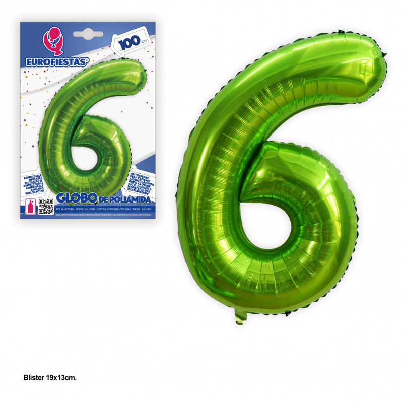 Palloncino foil 1m verde n°6