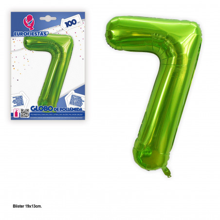 Palloncino foil 1m verde n°7