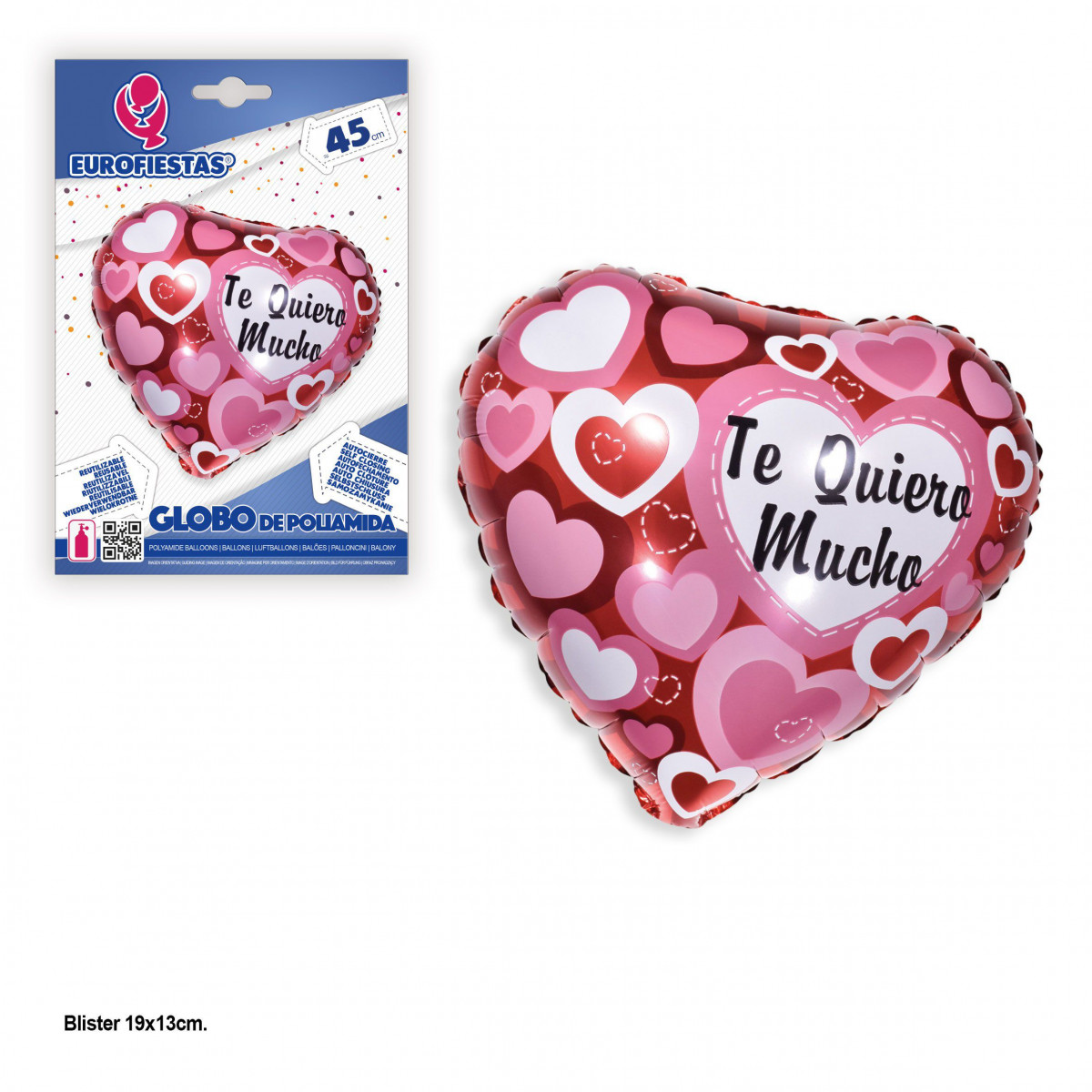 Palloncino foil cuore Ti amo tanto rosso e rosa