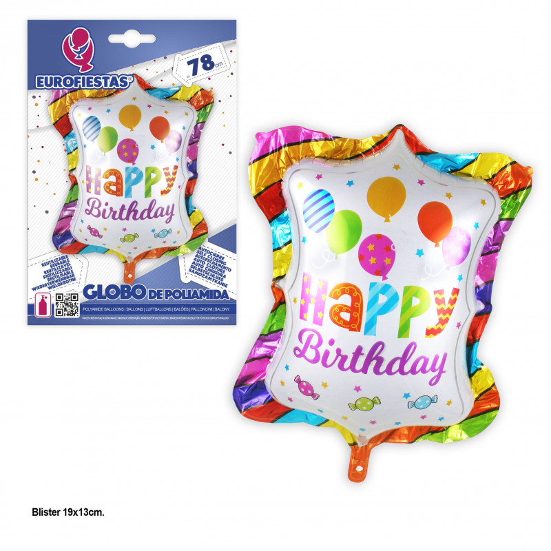 Palloncino foil pinata di buon compleanno 78 cm