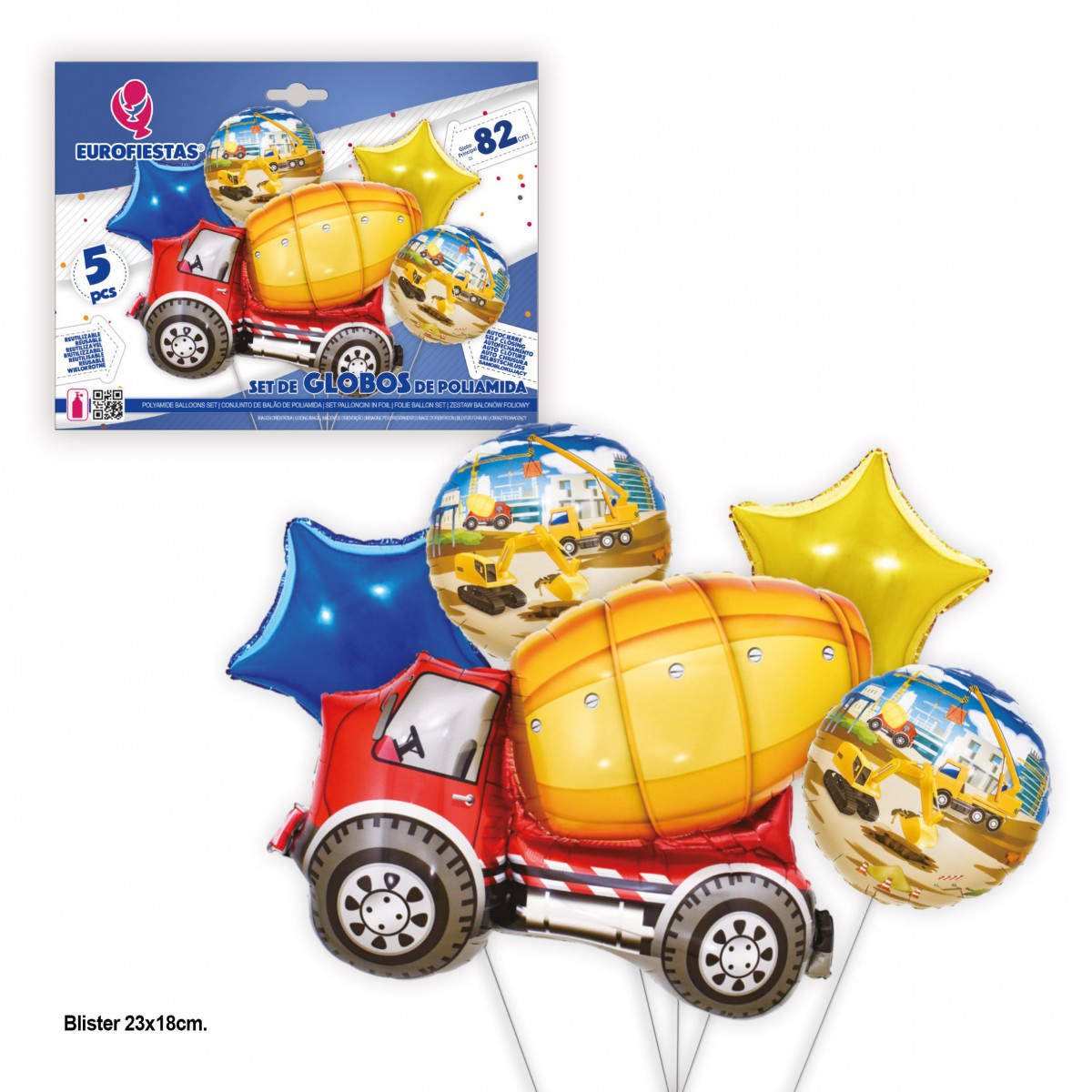 Set di palloncini foil per camion miscelatore