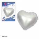 Palloncino foil cuore 45 cm argento opaco