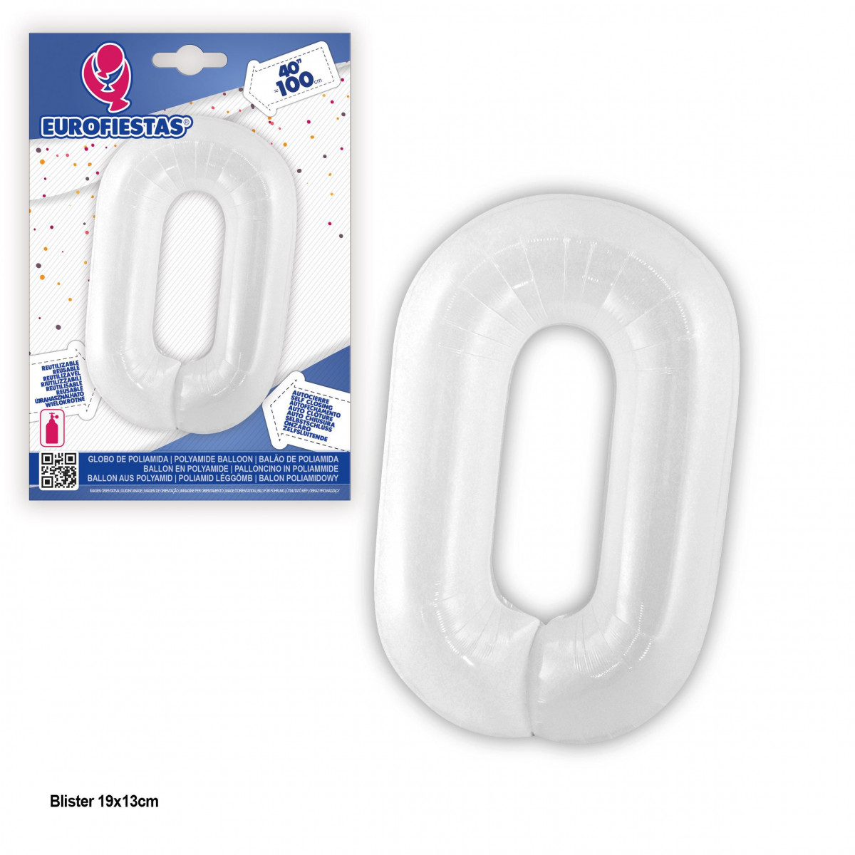 Palloncino foil 1m bianco 0