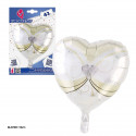 Torso sposa palloncino cuore bianco 43 cm