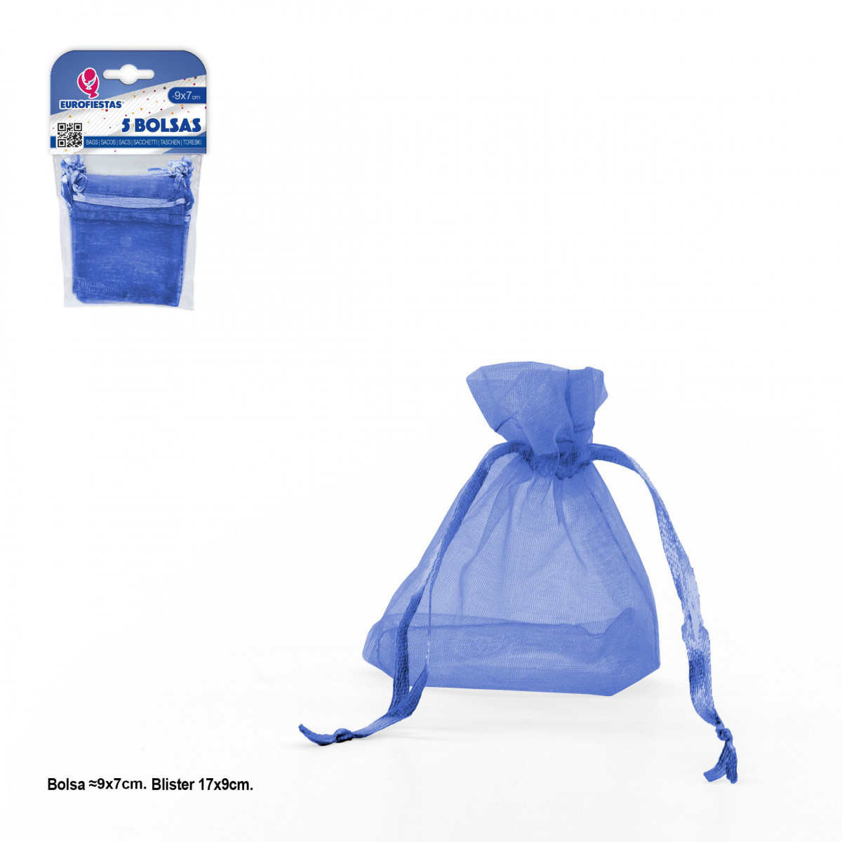 Borsa in poliestere 5 90x70mm blu