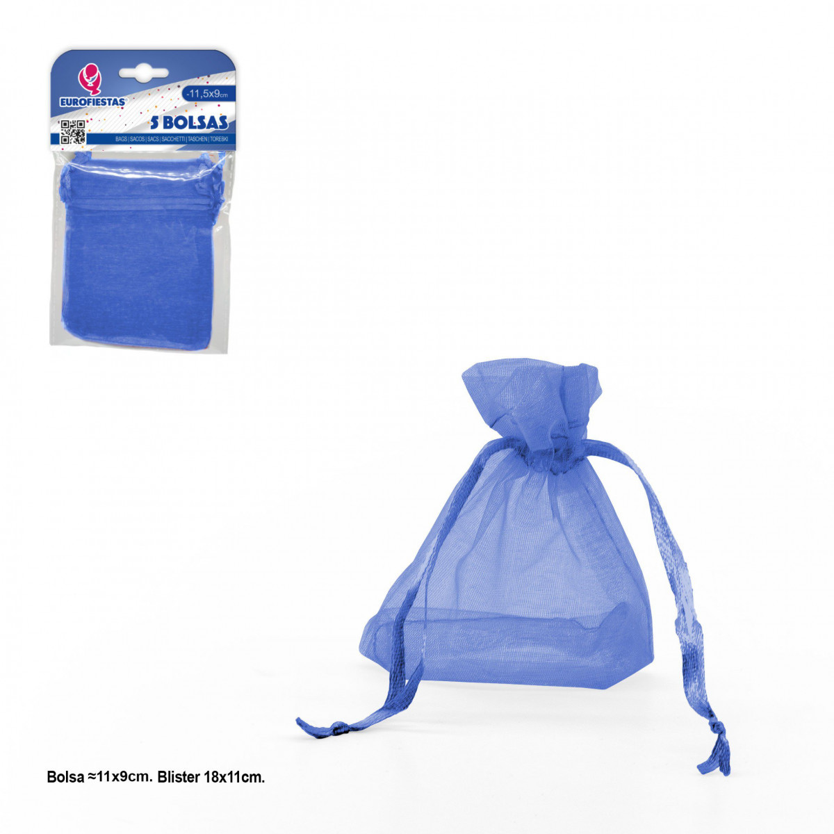 Borsa in poliestere 5 115x90mm blu