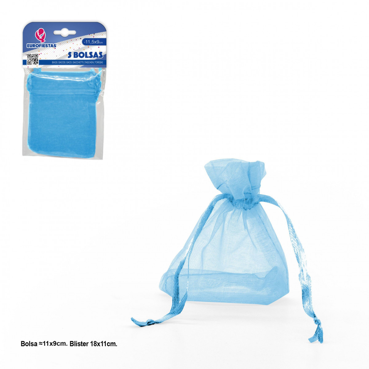 Borsa in poliestere 5 115x90mm azzurro