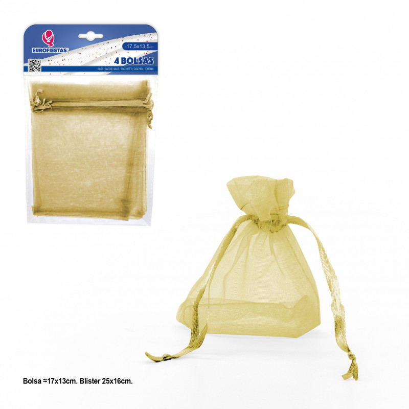 Borsa in poliestere 4 175x135mm oro