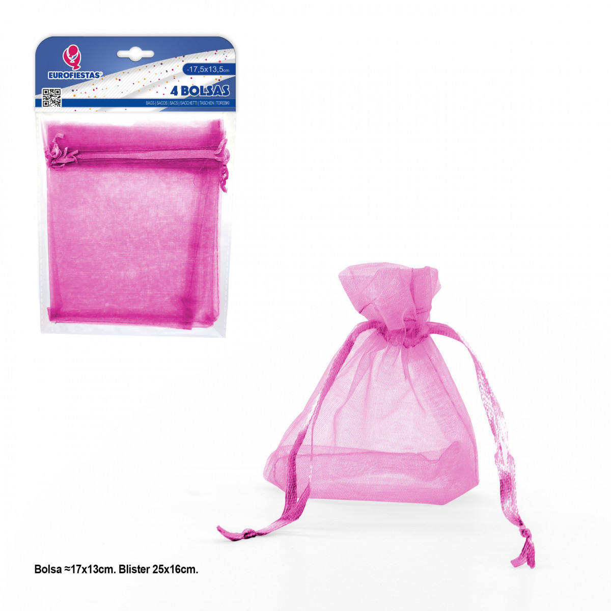 Borsa in poliestere 4 175x135mm rosa